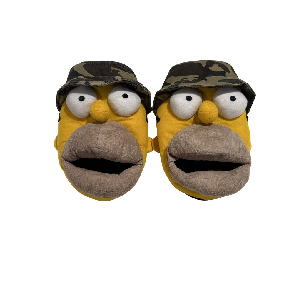 The Simpsons Homer Simpson Novelty Slippers XL 13 Unisex Adults Yellow